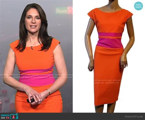 WornOnTV Marias Orange Colorblock Dress On Today Maria Larosa