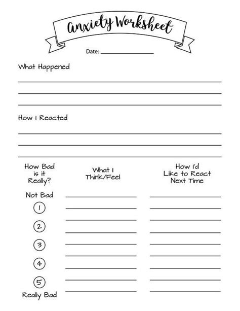 Anxiety Worksheets For Kids And Teens Cbt Childrens Emotion Worksheet