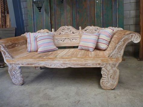 balinese furniture hand carved recycled teak bench seat