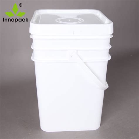 The material is very versatile and can be used in many areas. Food Grade 5 Gallon Square Plastic Bucket - Innopack