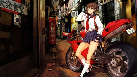 Wallpaper Illustration Anime Girls Short Hair Car Mot