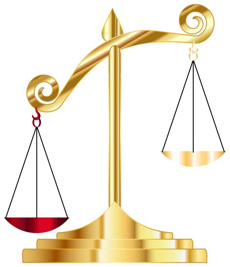 Clipart Golden Off Balance Scale