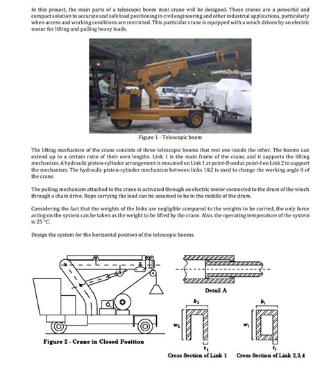 In This Project The Main Parts Of A Telescopic Boom