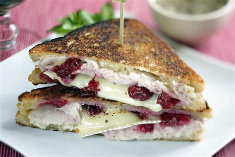 Pan Fried Turkey Cranberry And Brie Sandwich Recipe