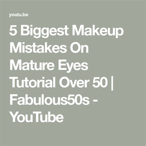 5 Biggest Makeup Mistakes On Mature Eyes Tutorial Over 50 Fabulous50s Artofit