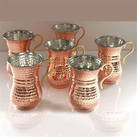 Turkish Handmade Copper Mug Setcopper Mug Handcrafted With Etsy