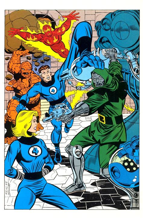 Fantastic Four Vs Doctor Doom By Mike Machlan Marvel Comic Universe
