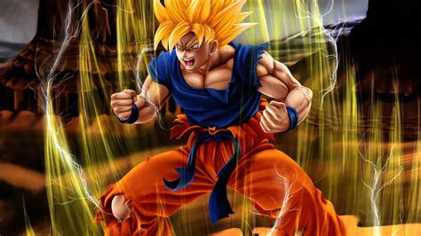 Well since i did all the forms of goku, (though i skipped super saiyan 2) might as well do super saiyan 4 as well. Goku Super Saiyan Wallpaper (72+ images)