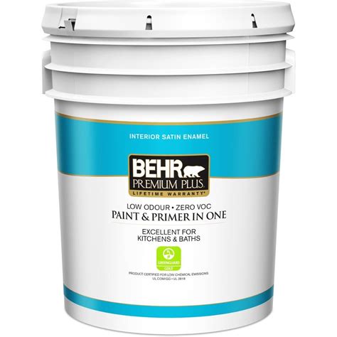 Behr Premium Plus Interior Satin Enamel Paint And Primer Medium Base