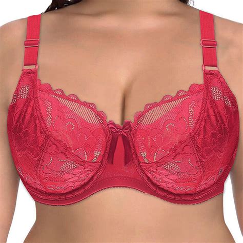 Women Lingerie Gorgeous Embroidered Underwire Lace Bra Full Coverage Plus Size Ebay