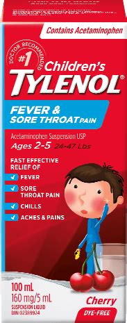 Usually, they will have a touch of fever, loss of taste. Children's TYLENOL® Fever & Sore Throat Pain | TYLENOL®