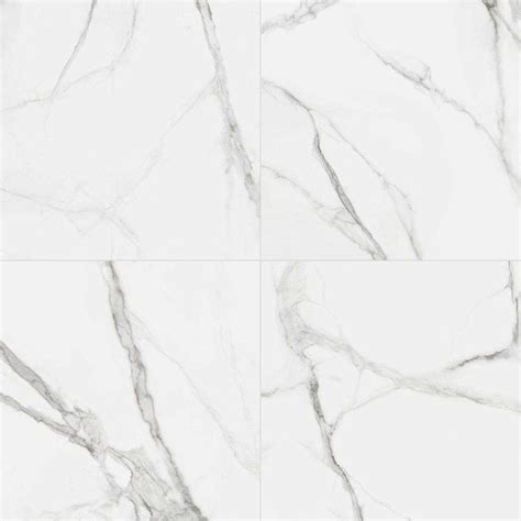 Satori Statuario 12 In X 24 In Polished Porcelain Marble Look Floor And