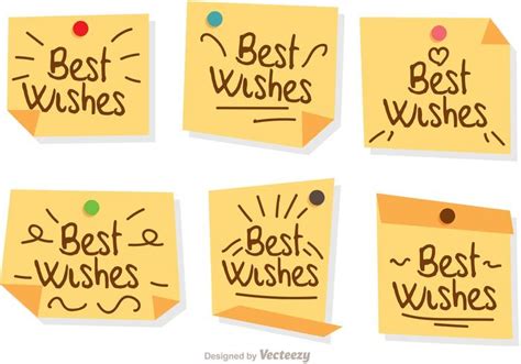 Best Wishes Notes Vectors Download Free Vector Art Stock Graphics
