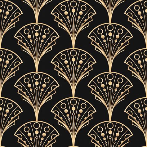 Download Premium Vector Of Art Deco Vector Frame With Palmette Pattern