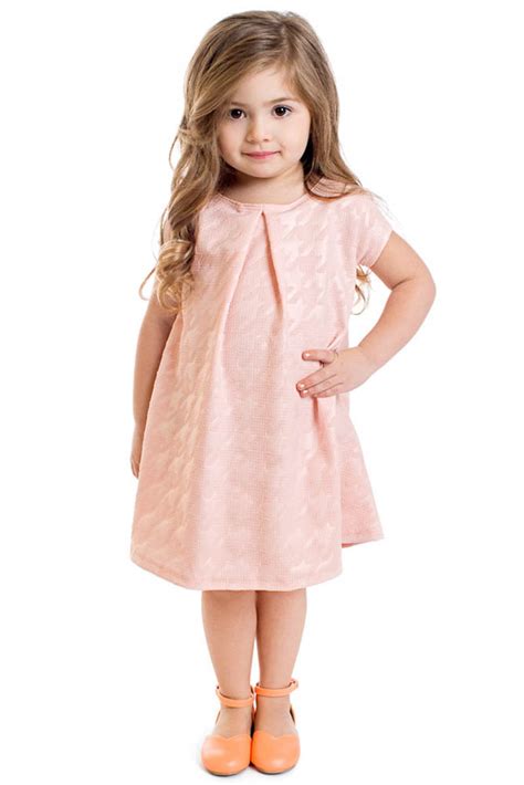 Modest Little Girl Dress In Pink Flower Girl Dresses
