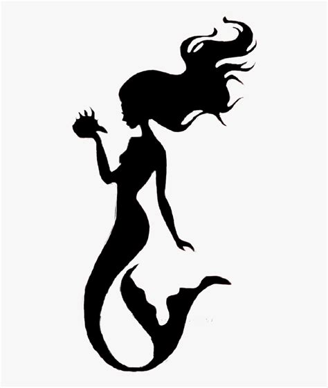 Silhouette Mermaid Sea Life Free Transparent Clipart Clipartkey