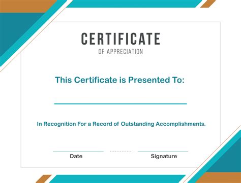 This Certificate Is Presented To Be Recognition For A Record Of
