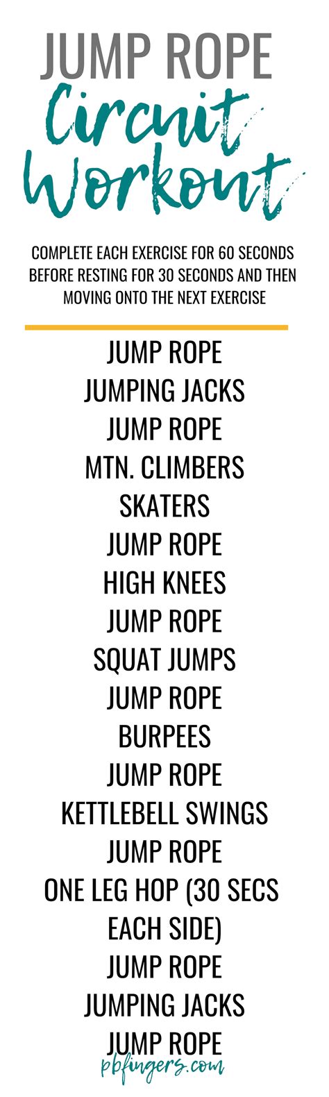 Jump Rope Circuit Workout Jump Rope Workout Workout