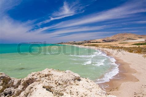 Beautiful Exotic Beach In Mediterranean Stock Image Colourbox