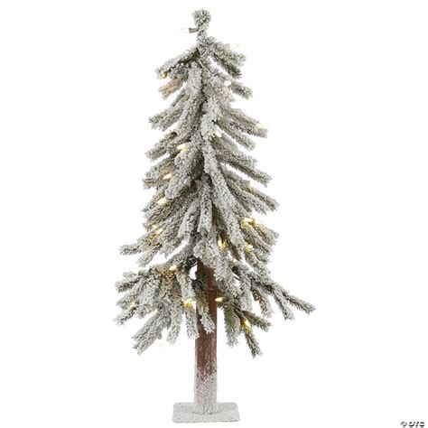 Vickerman 2 Flocked Alpine Christmas Tree With Warm White Led Lights