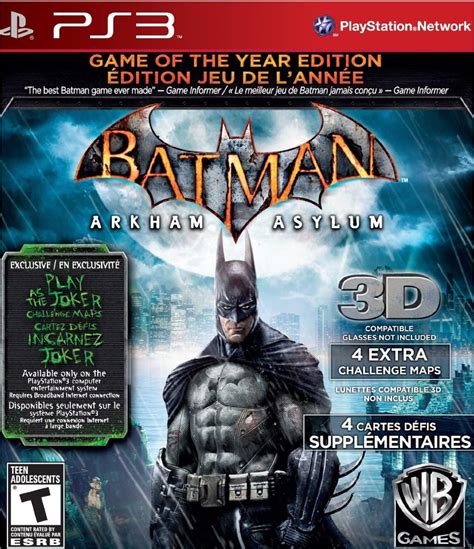 Batman Arkham Asylum Game Of The Year Edition Sonyplaystation3
