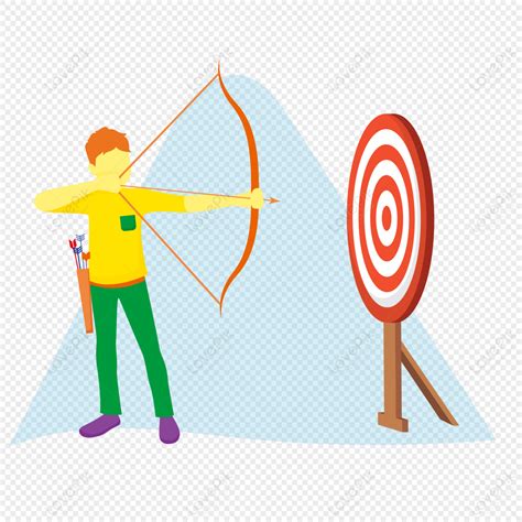 Archery Clipart Archery Arrows Hit Target With Bullseye Clipart