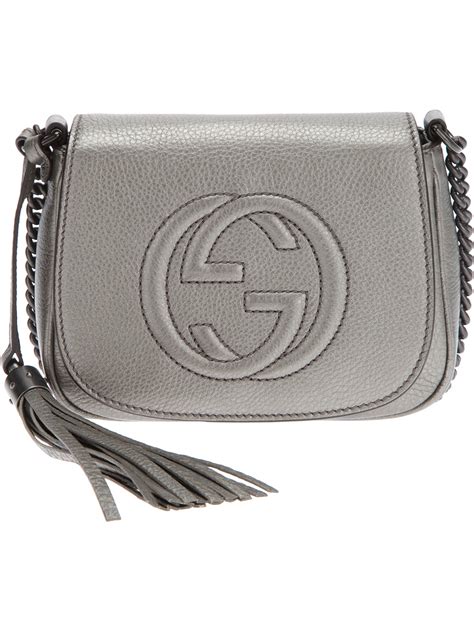 Gucci Small Soho Shoulder Bag In Gray Grey Lyst