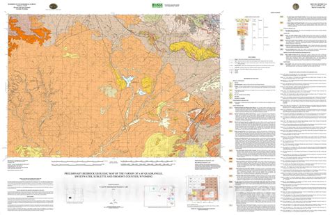 Map Preliminary Bedrock Geologic Map Of The Farson 30 X 60 Quadrangle Sweetwater Sublette
