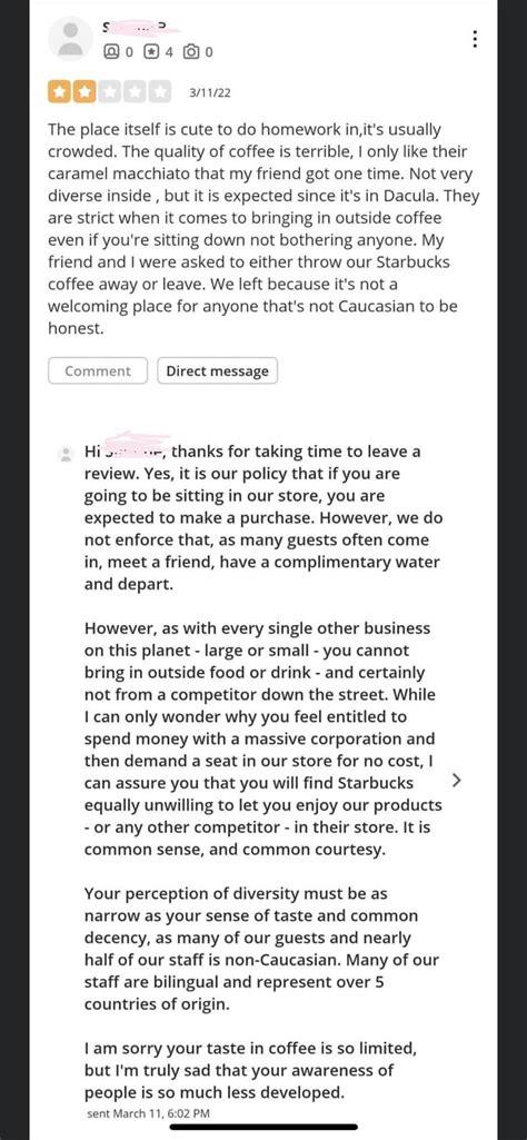 Coffee Shop Owner Shuts Down Entitled Girl Who Wants To Bring Starbucks Into His Shop And Also