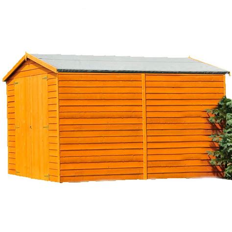 Shire 10 X 10ft Double Door Overlap Garden Shed With No Windows Homebase