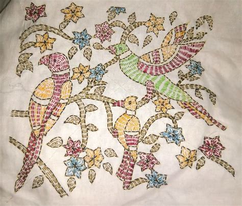 West Bengal Traditional Hand Embroidery Kantha Work Folk Embroidery