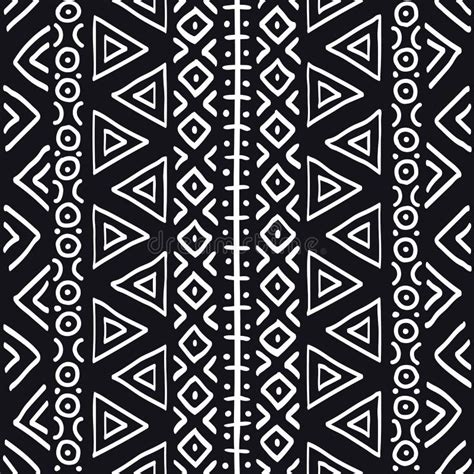 African Print Fabric Vector Seamless Tribal Pattern Stock Vector