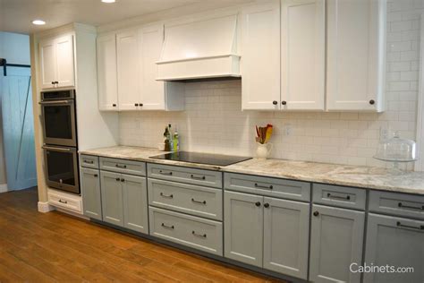 Coastal Two Tone Galley Kitchen With Wood Hood Kitchen