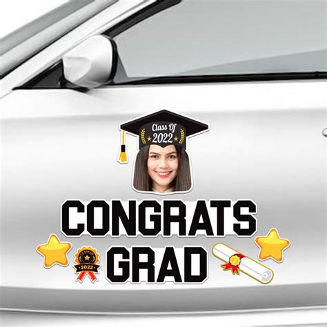Custom Face Graduation 2022 Car Magnet Congrats Grad 2022 Etsy
