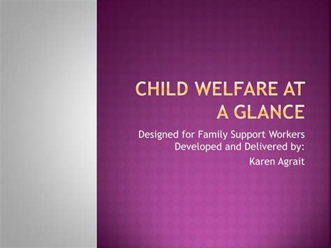 Ppt Child Welfare At A Glance Powerpoint Presentation Free Download