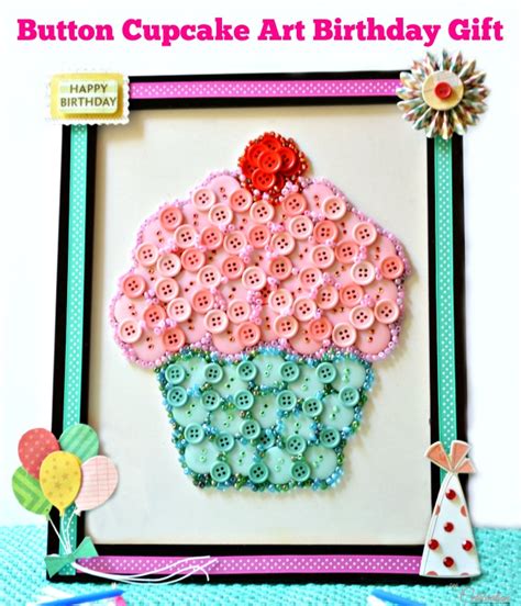 It's happened to the best of us! Button Cupcake Art Birthday Gift - Little Miss Celebration