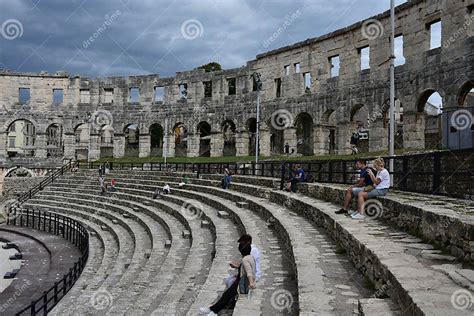 Coliseumpulacroatiaruins Of Ancient Amphitheater Editorial Photo
