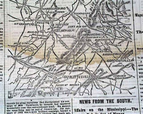 Civil War Map Of Mount Crawford Shenandoah Valley
