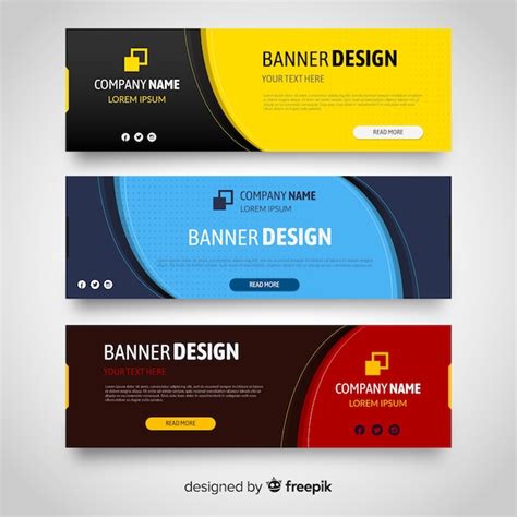 Flat Banners Free Vector