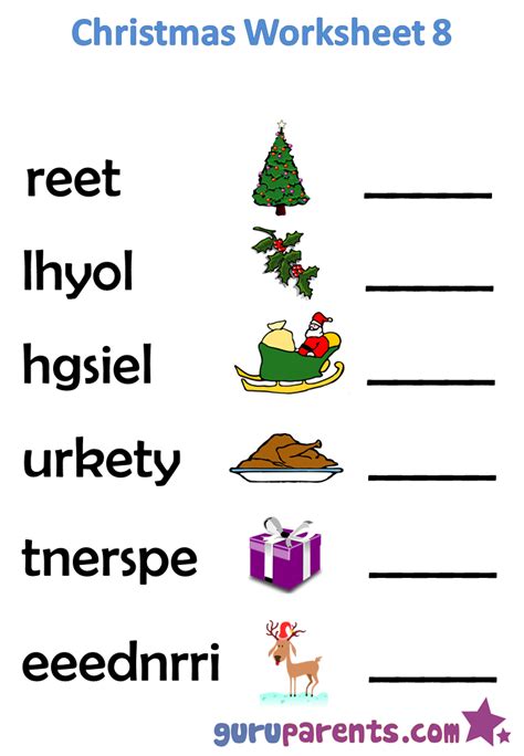 Christmas worksheets, esl activities and games. Christmas Worksheets | guruparents