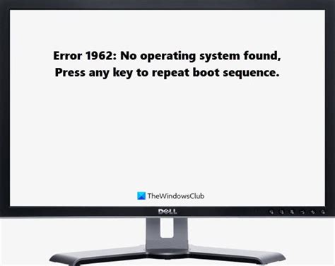 Fix Error No Operating System Found On Windows Computers