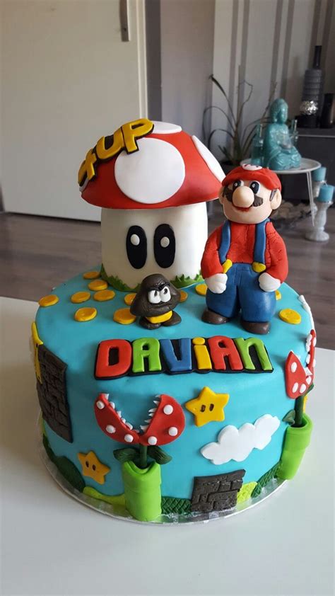 It is made by the princess herself according to toad as well as the ribbon on the side of the cake. Mario Bros Birthday cake