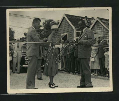 Sir Grantley Adams Premier Of Barbados Officially Opening A Paved Road Barbados West Indies