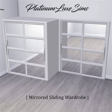 Mirrored Sliding Wardrobe Platinumluxesims Sims 4 Cc Furniture