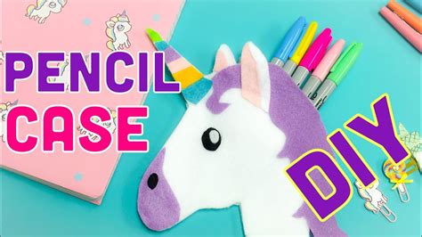 No Sew Unicorn Pencil Casediy Back To School Ideas Youtube