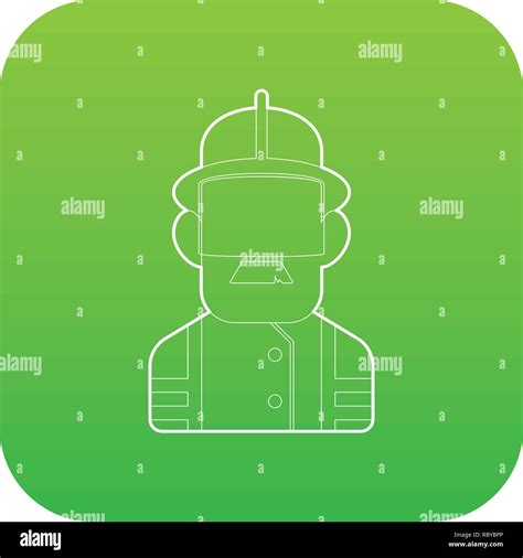 Builder Icon Green Vector Stock Vector Image And Art Alamy