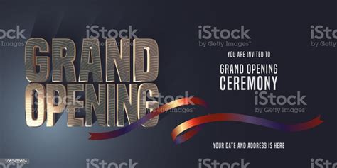 Grand Opening Vector Banner Invitation Stock Illustration Download