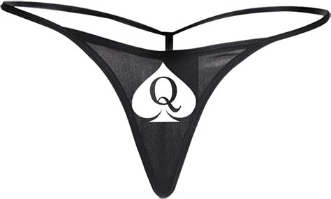 Amazon Com Qos Blacked Queen Of Spades Hotwife Vixen Logo G String