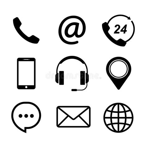 Contact Us Icons Stock Illustrations 3578 Contact Us Icons Stock