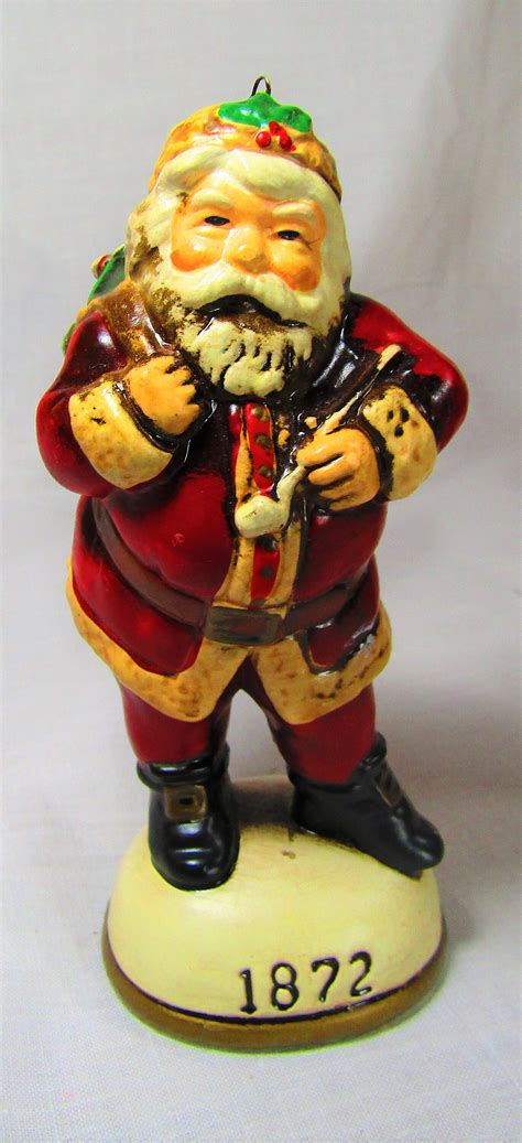 Set Of 4 Historical Santa Figurine Ornaments By Christmas Etsy Uk